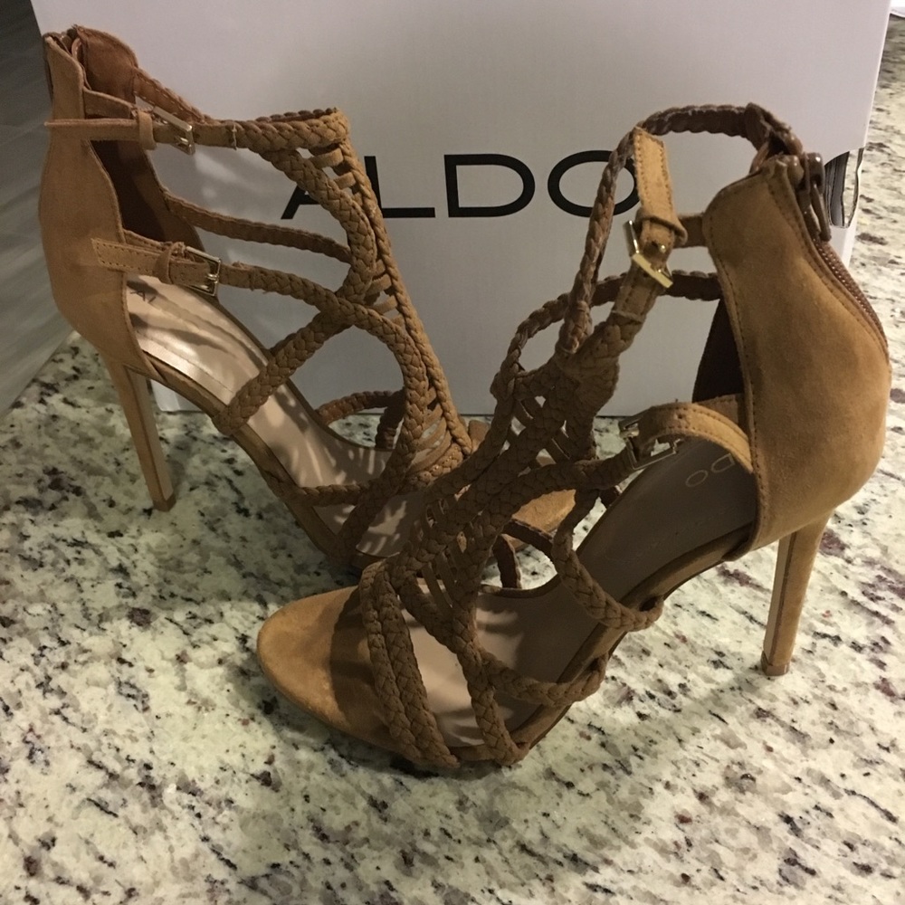 Nude Aldo sandals, worn once, box included